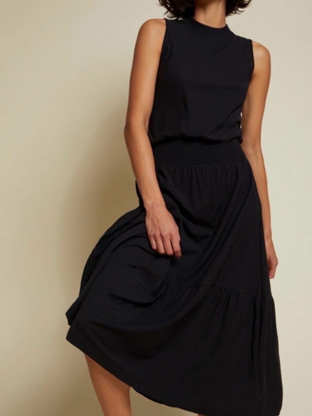 Nation Ltd Barrett Black Pima Maxi Dress